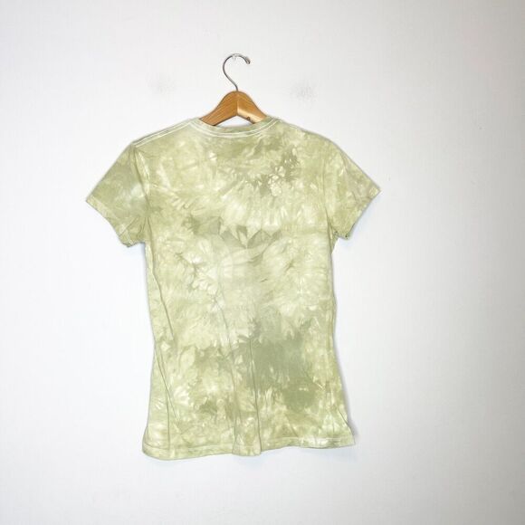 The Mountain M Medium Wolf T-Shirt Green Tie Dye Short Sleeve Native American - Picture 6 of 7